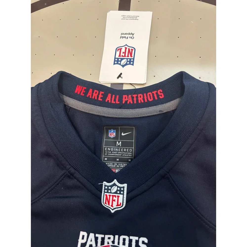 Nike New England Patriots Stefon Diggs 8 Youth Medium Jersey Navy Blue NFL New